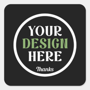 Adesivo Quadrado personalizado, único, elegante e minimalista hersh