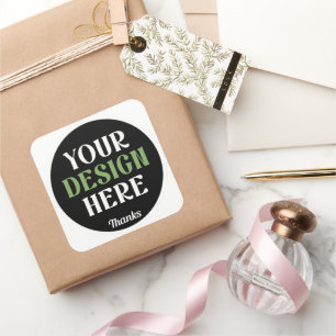 Adesivo Quadrado personalizado, único, elegante e minimalista hersh