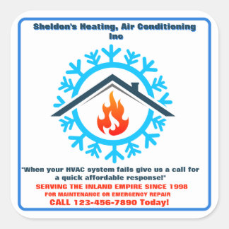 Adesivo Quadrado Personalizar o anúncio 2 da unidade CA do Fornace