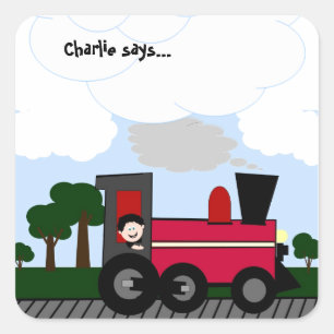 Adesivo Quadrado Personalize seu trem