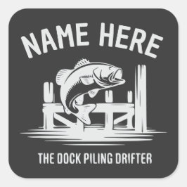 Adesivo Quadrado Personalized Name Dock Shadow Bass