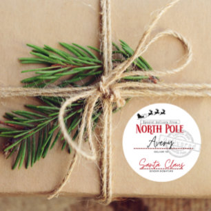 Adesivo Quadrado Personalized North Pole Stickers