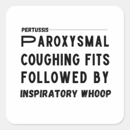 Adesivo Quadrado Pertussis Hallmark - Whoping Tosse Médica