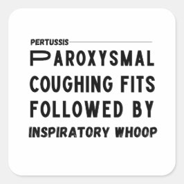 Adesivo Quadrado Pertussis Hallmark - Whoping Tosse Médica