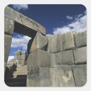 Adesivo Quadrado Peru, Cuzco, fortaleza de Sacsayhuaman, bom exempl