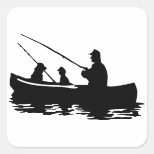 Adesivo Quadrado Pesca da família