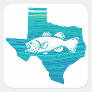 Adesivo Quadrado Pesca de Ondas do Texas