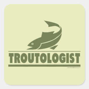 Adesivo Quadrado Pesca de trutas