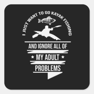 Adesivo Quadrado Pesca do caiaque