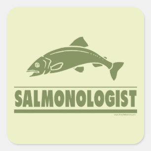 Adesivo Quadrado Pesca do salmão