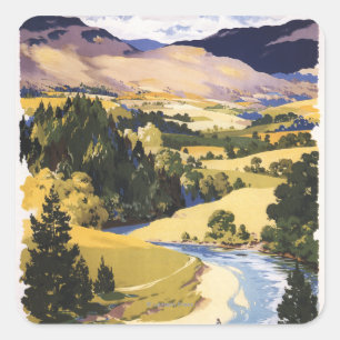 Adesivo Quadrado Pescador no Vale do Éden