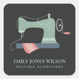 ADESIVO QUADRADO PÊSSEGO DE MÁQUINA DE COR AZUL DE PINCO VERDE PRET