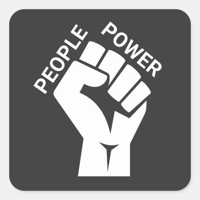 Adesivo Quadrado Pessoas Power (Frente)