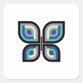 Adesivo Quadrado Petal Prism Butterfly
