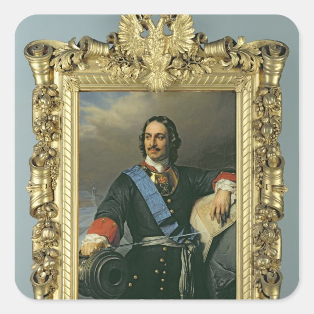 Adesivo Quadrado Peter I o Excelente 1838 (Frente)