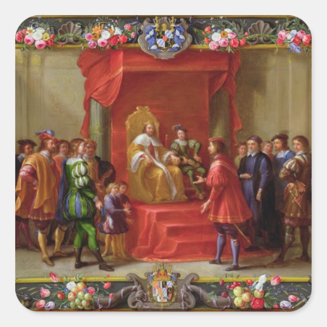 Adesivo Quadrado Peter IV, Rei de Aragão (Frente)