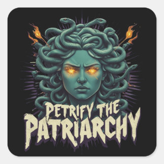 Adesivo Quadrado Petrificar o Patriarcado Medusa Empoderamento