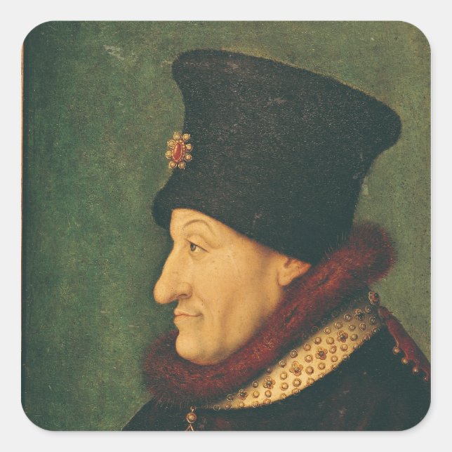 Adesivo Quadrado Philippe de França Duque de Burgundy (Frente)