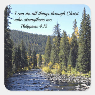 Adesivo Quadrado Philippians 4:13