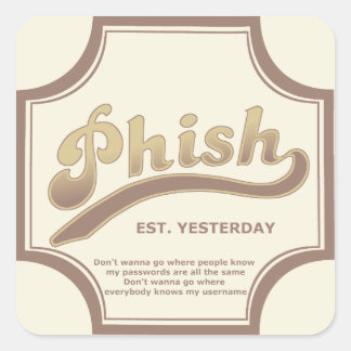 Adesivo Quadrado Phish Sticker