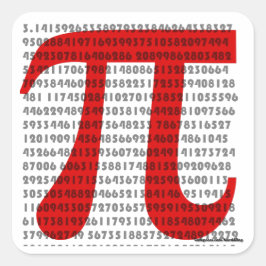 Adesivo Quadrado pi