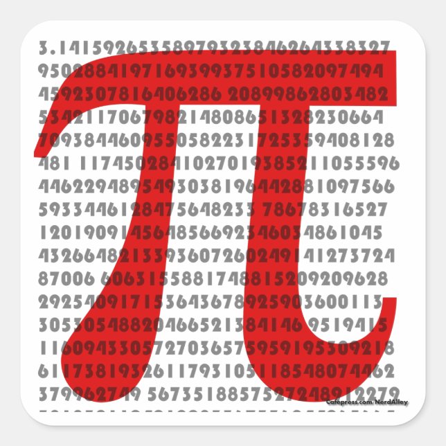 Adesivo Quadrado pi (Frente)