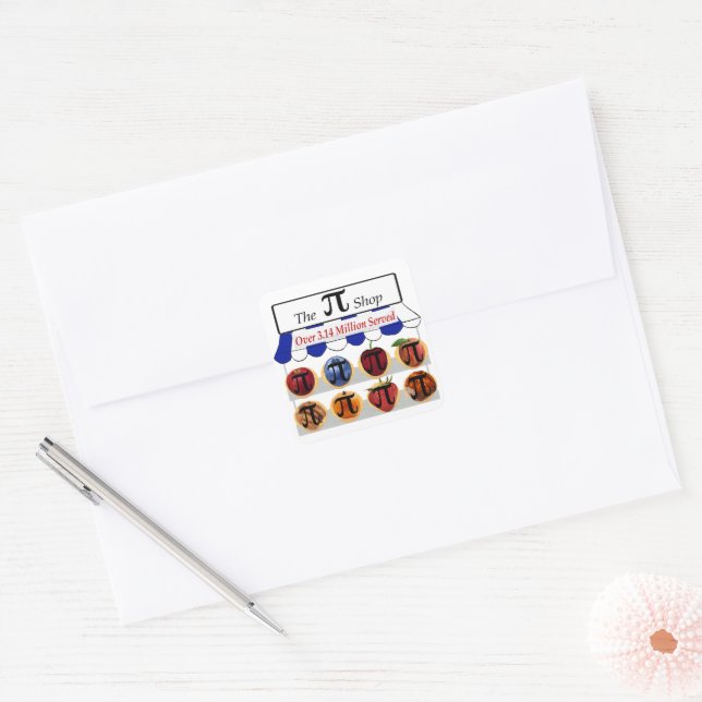 Adesivo Quadrado Pi Shop (Envelope)