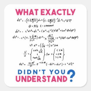 Adesivo Quadrado Piada de fórmula física