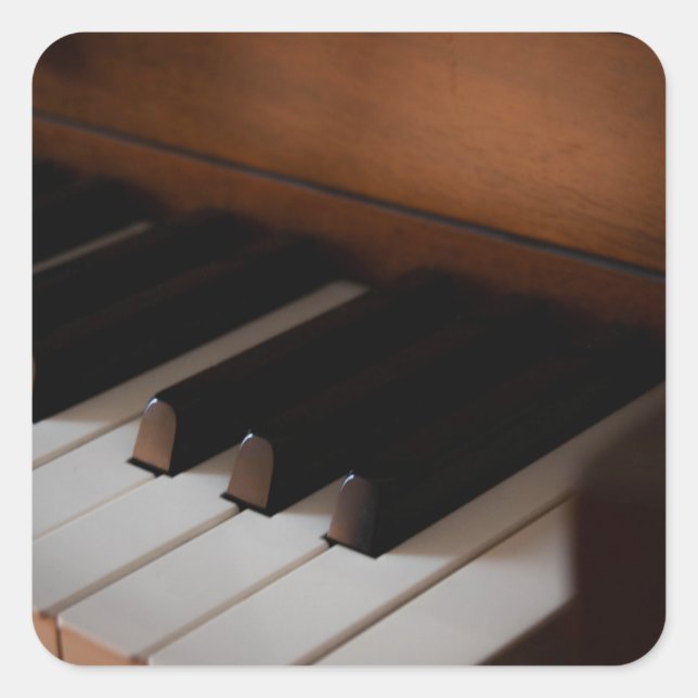 Adesivo Quadrado Piano bonito (Frente)
