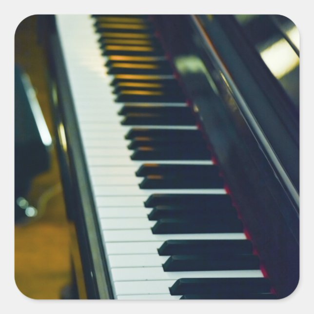 Adesivo Quadrado Piano bonito (Frente)