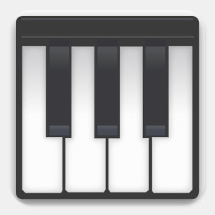 Adesivo Quadrado Piano Emoji