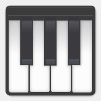 Adesivo Quadrado Piano Emoji