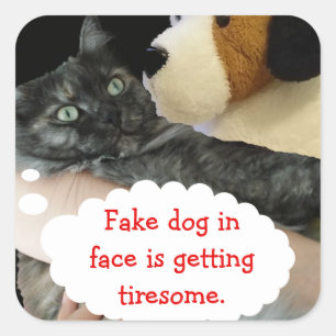 Adesivo Quadrado Picante de Cat Relaxado por RoseWrites