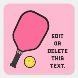 Adesivo Quadrado Pickleball