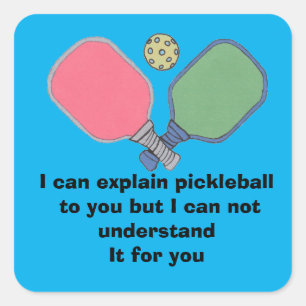 Adesivo Quadrado Pickleball que posso explicar