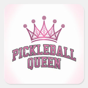 Adesivo Quadrado Pickleball Queen Sticker