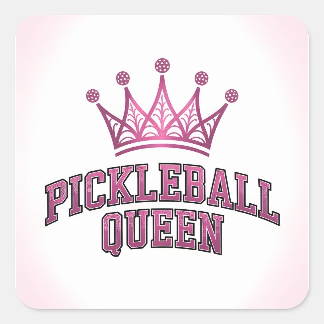 Adesivo Quadrado Pickleball Queen Sticker (Frente)