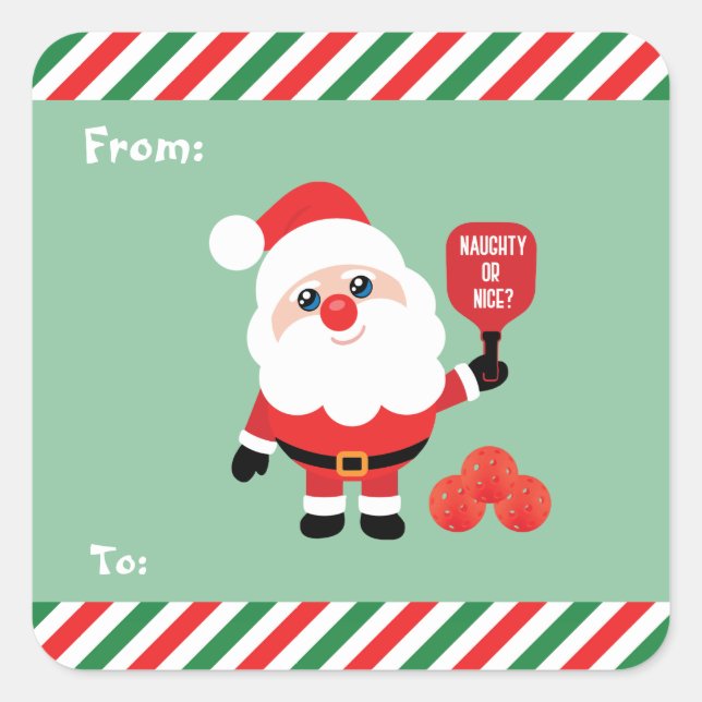 Adesivo Quadrado Picleball 🎅 Papais noeis (Frente)