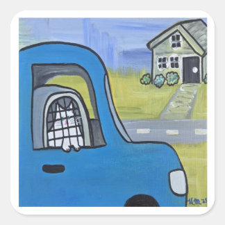 Adesivo Quadrado Picles no Carro