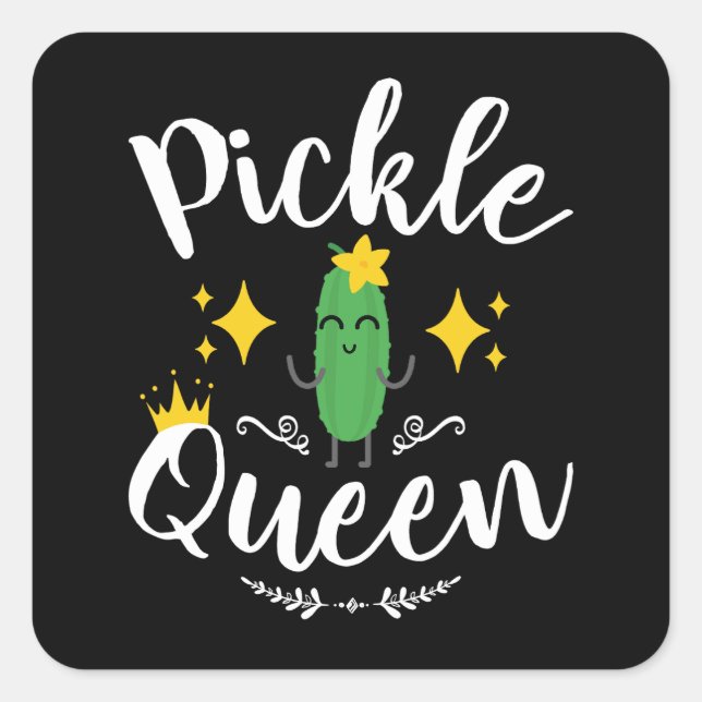 Adesivo Quadrado Picles Queen Women Pickles Lover (Frente)