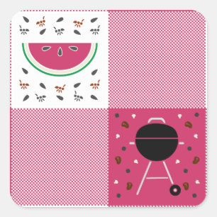 Adesivo Quadrado Picnic Sticker