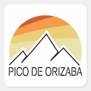 Adesivo Quadrado Pico de Orizaba México Retro