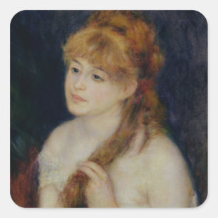 Adesivo Quadrado Pierre A Renoir Jovem Braçando o Cabelo