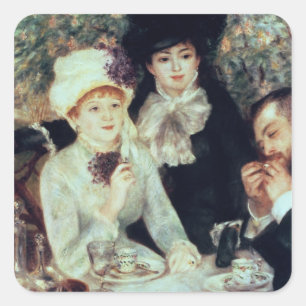 Adesivo Quadrado Pierre A Renoir   O fim do almoço