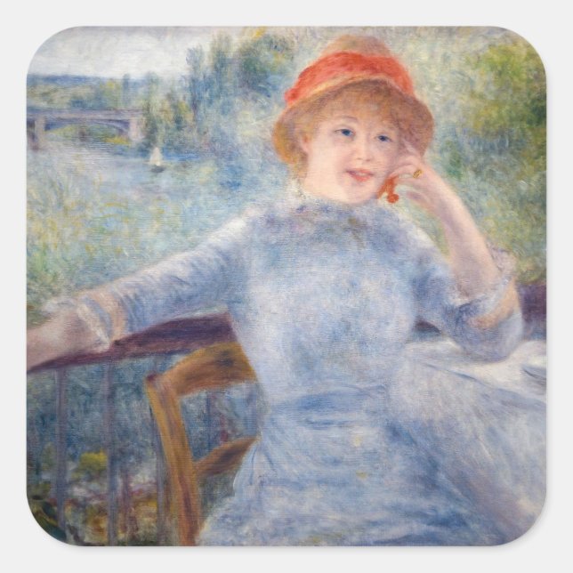 Adesivo Quadrado Pierre Auguste Renoir - Alphonsine Fournaise (Frente)