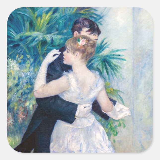 Adesivo Quadrado Pierre-Auguste Renoir - Dança da Cidade (Frente)