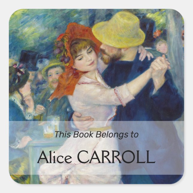 Adesivo Quadrado Pierre-Auguste Renoir - Dança em Bougal (Frente)