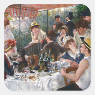 Adesivo Quadrado Pierre-Auguste Renoir - Luncheon do Partido Barco