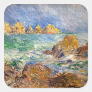 Adesivo Quadrado Pierre-Auguste Renoir - Marina, Guernesey