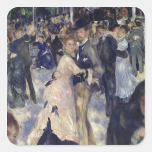 Adesivo Quadrado Pierre um la Galette de Renoir Le Moulin de